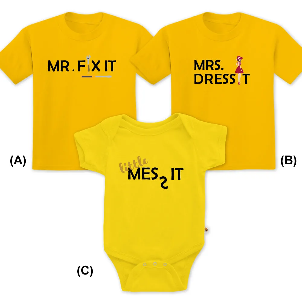 Mr Fix Mrs Dress Little Mess Family Set