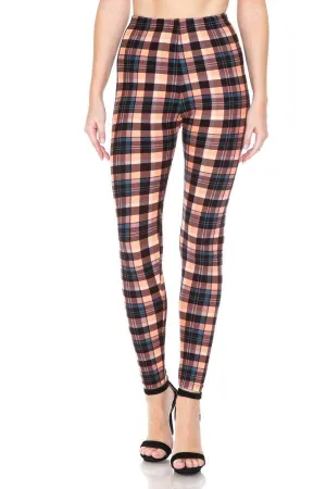 Multi Printed, High Waisted, Leggings With An Elasticized Waist Band_