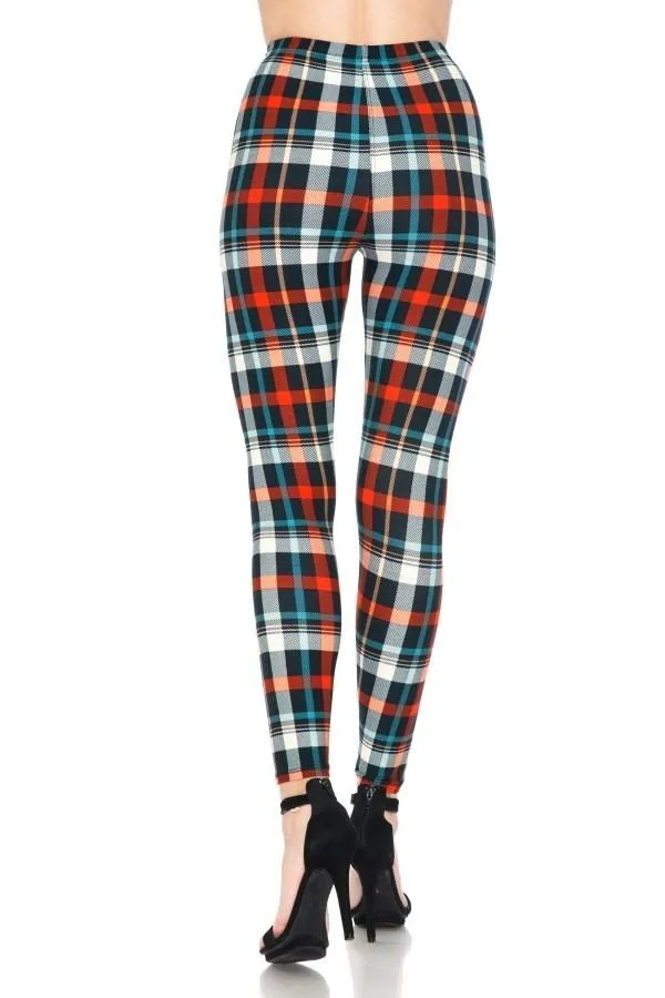 Multi Printed, High Waisted, Leggings With An Elasticized Waist Band