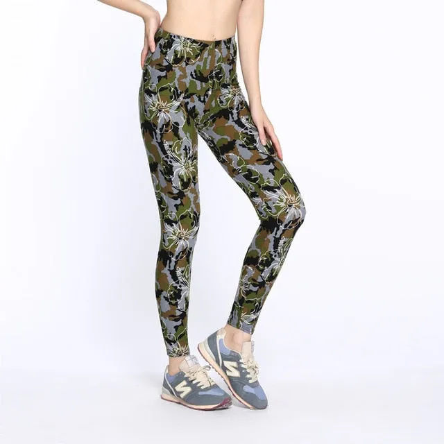 New 2019 Camouflage Printed Women Leggings Fashion Design Female Casual Polyester Soft Elasticity Pant Sexy Army Legging