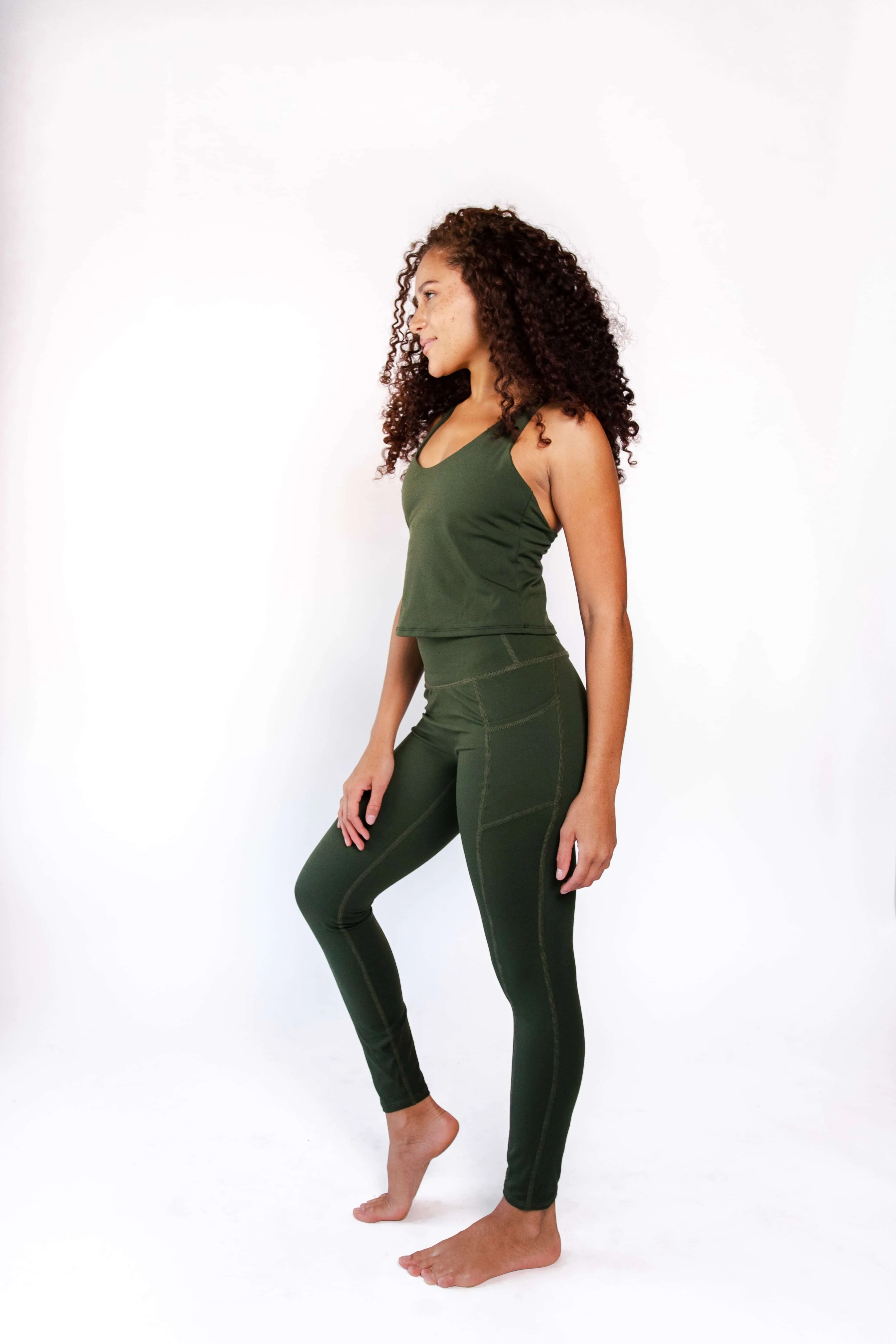 Non Stop Legging in Forest Green