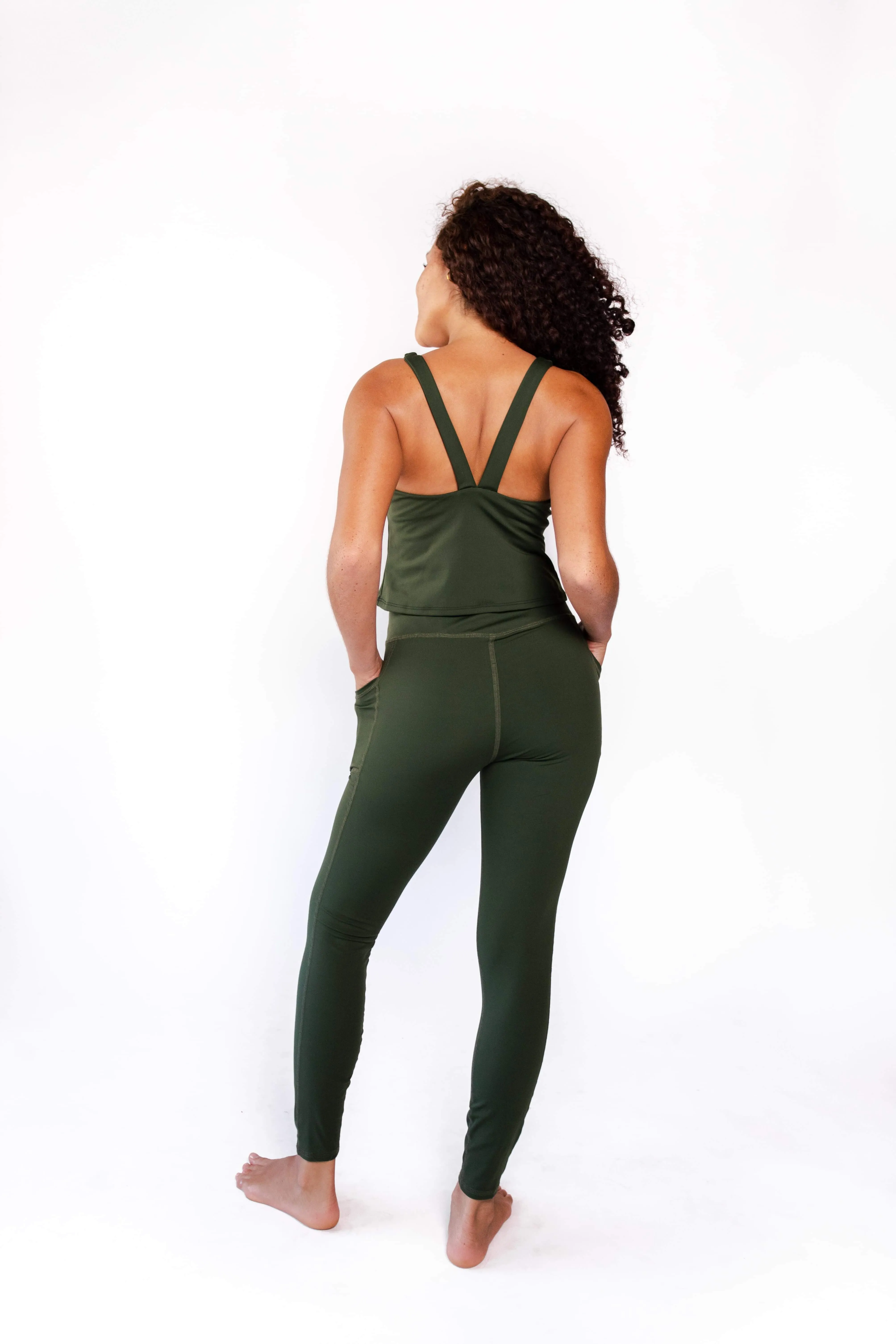 Non Stop Legging in Forest Green