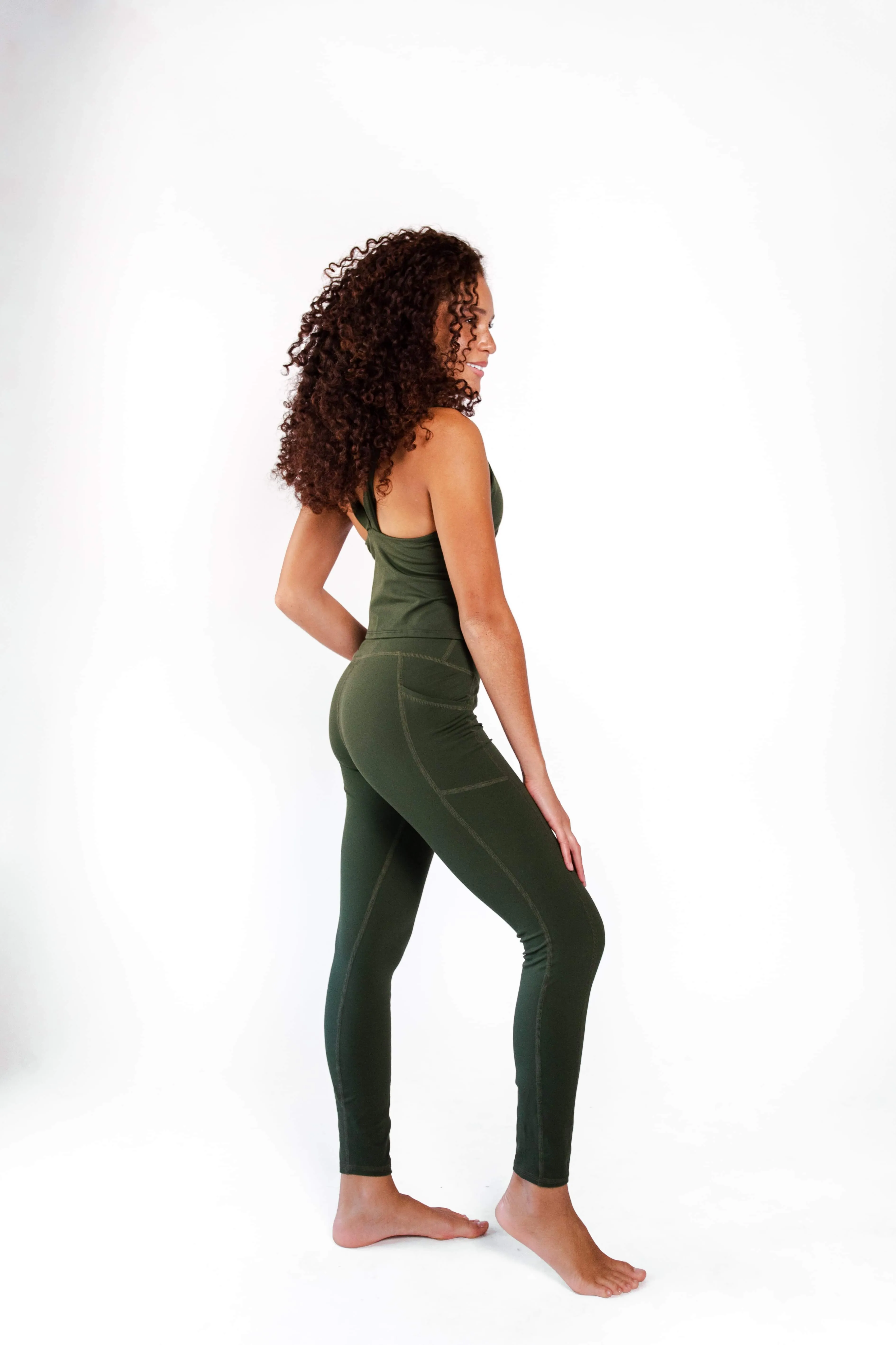 Non Stop Legging in Forest Green