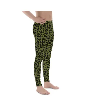 Olive Green Leopard Skin Meggings