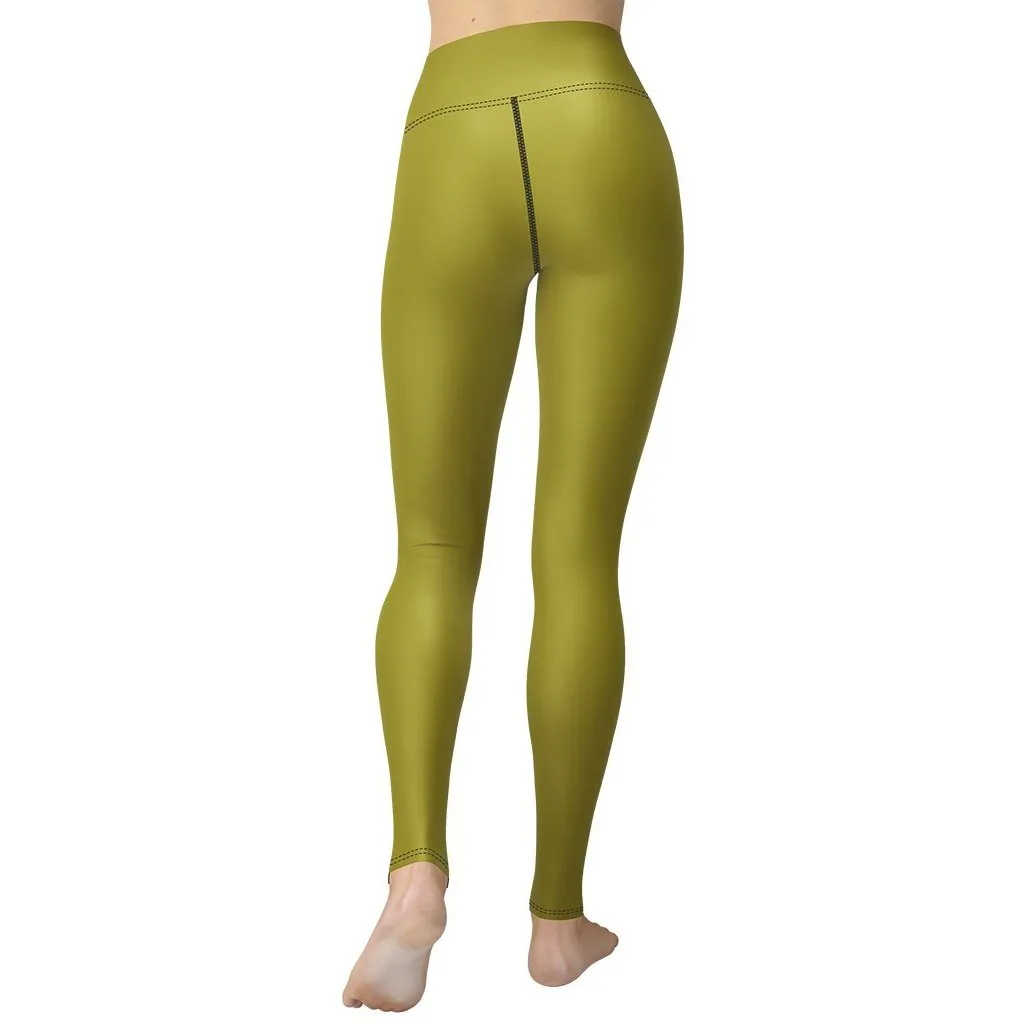 Olive Green Yoga Leggings