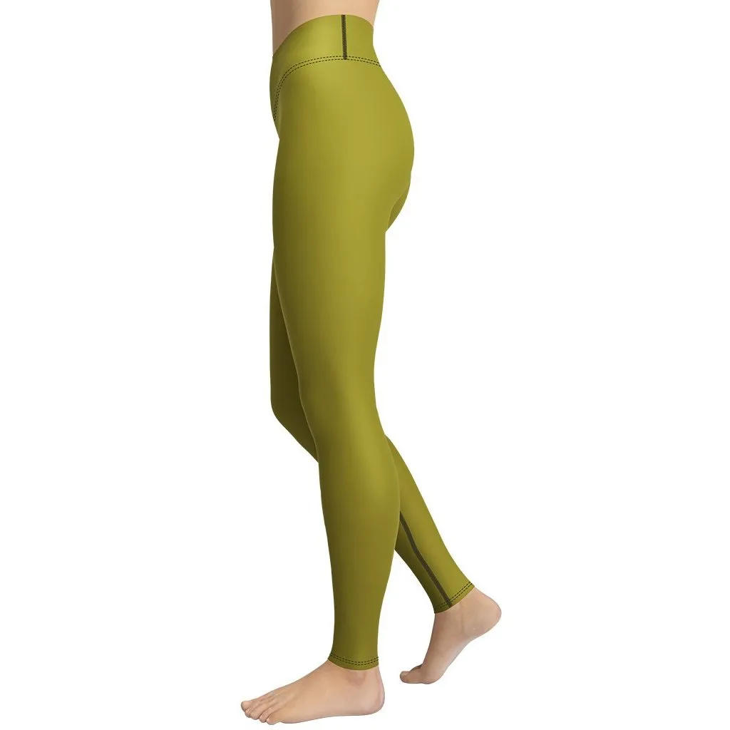 Olive Green Yoga Leggings