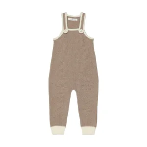 one piece long knit romper - mocha