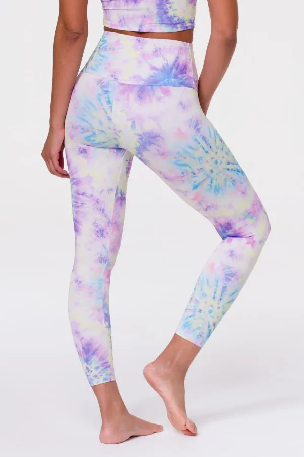 ONZIE // HIGH BASIC MIDI LEGGING - NEON TIE DYE