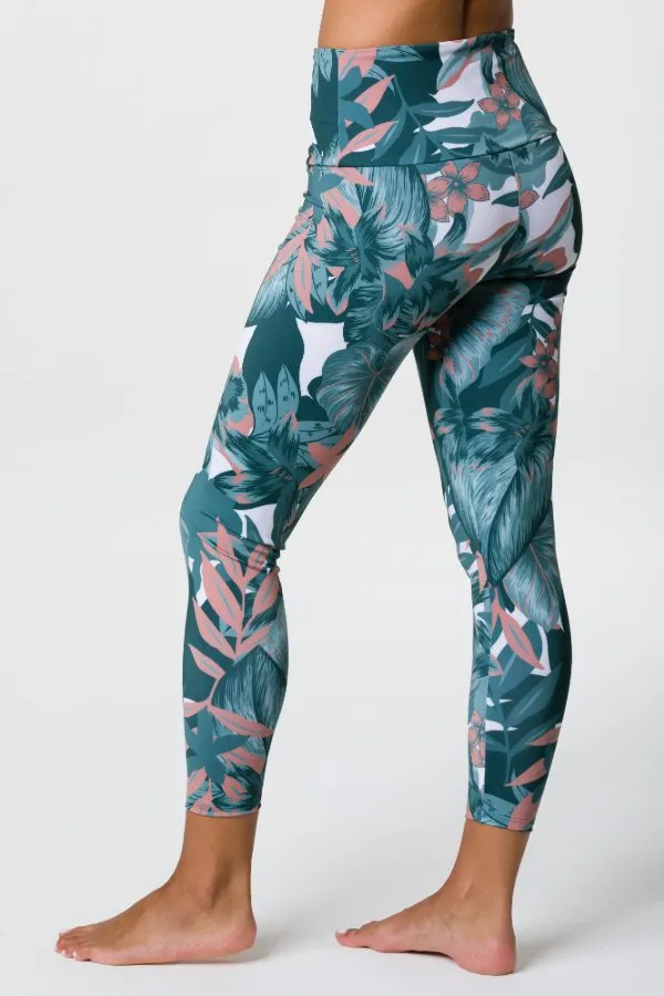 ONZIE // HIGH BASIC MIDI LEGGING - TROPICAL CAMO