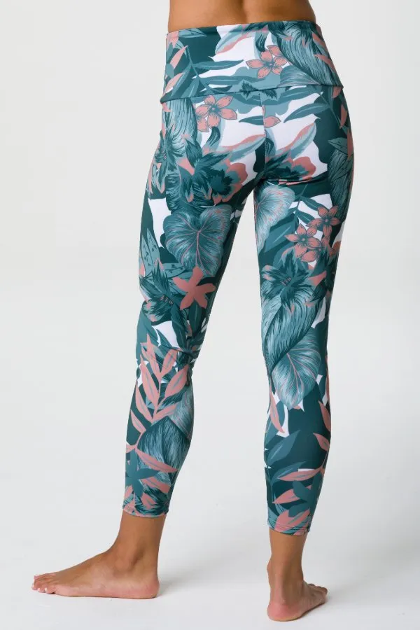 ONZIE // HIGH BASIC MIDI LEGGING - TROPICAL CAMO