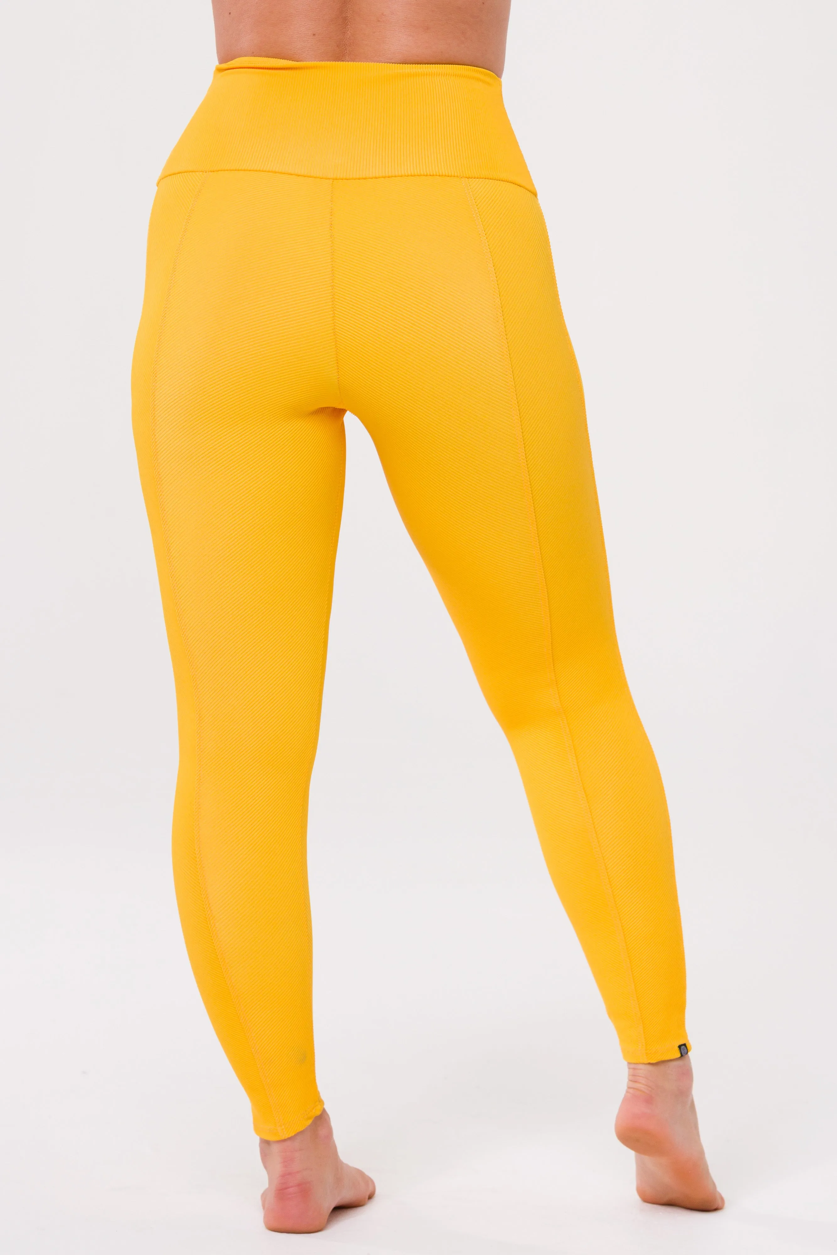 ONZIE // SWEETHART MIDI LEGGING - HALEI YELLOW RIB