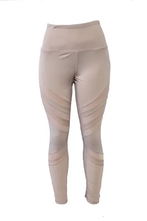 OXYGEN DIAGONAL-MESH LEGGINGS | ROSA - NEGRO