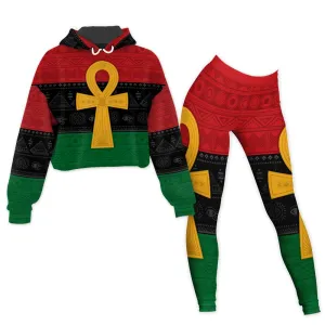 Pan Ankh Cropped Hoodie & Leggings Set