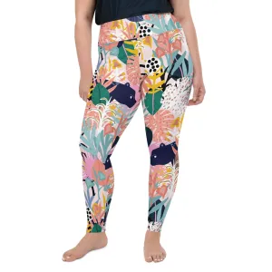 Pastel Tropical Plus Size Leggings