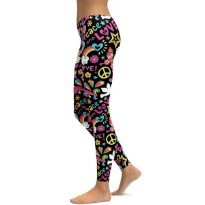 Peace and Love Leggings