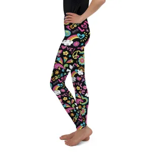 Peace and Love Youth Leggings