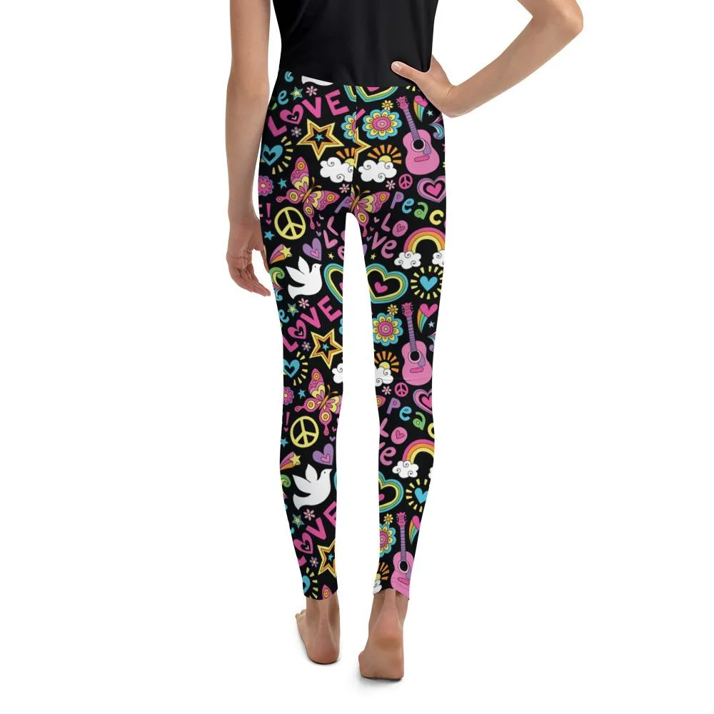 Peace and Love Youth Leggings