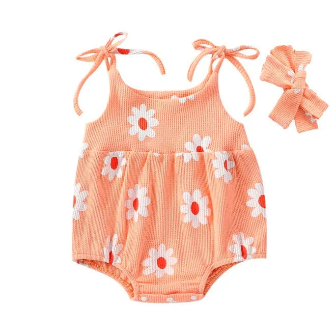 Pink Daisy Baby Romper