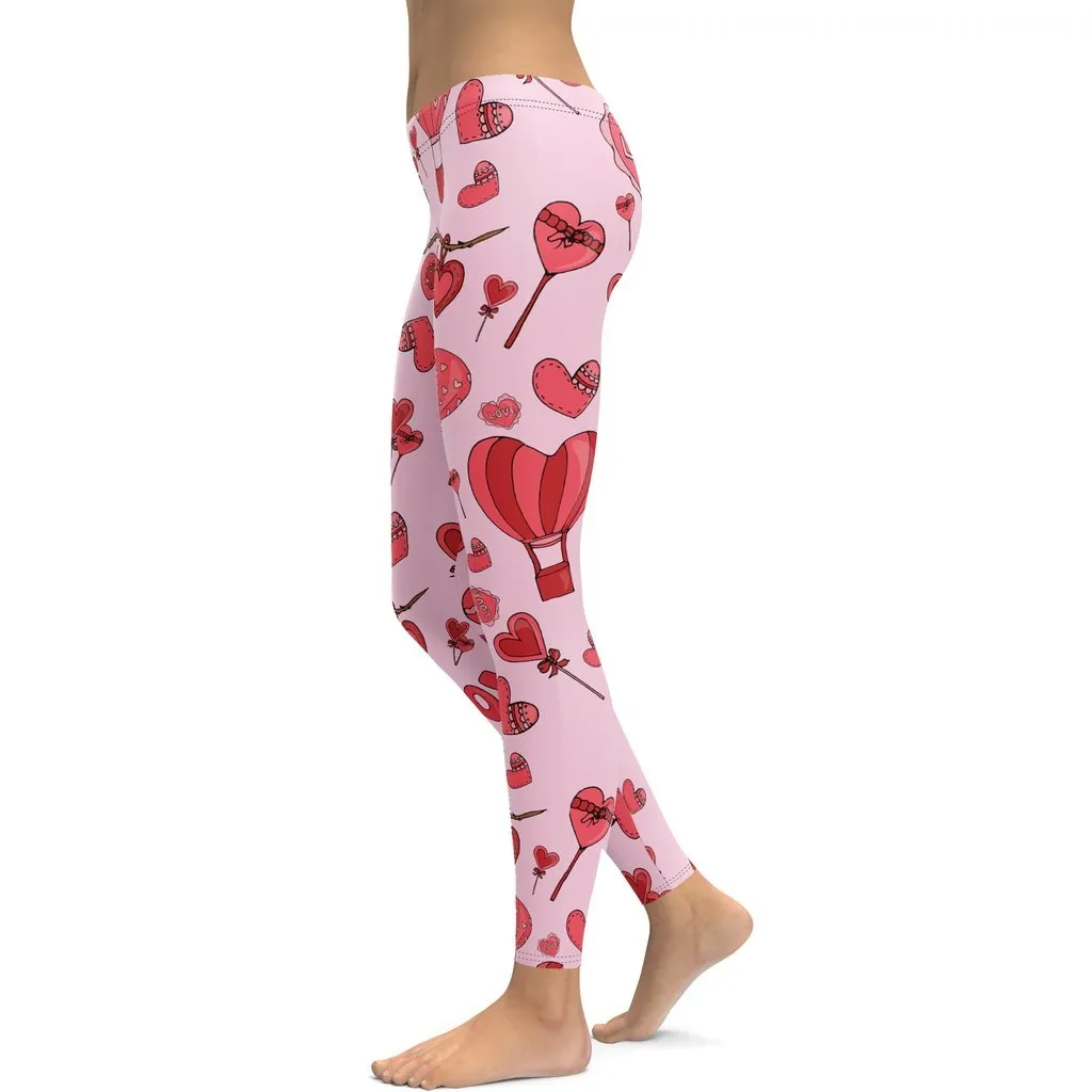 Pink Love Leggings