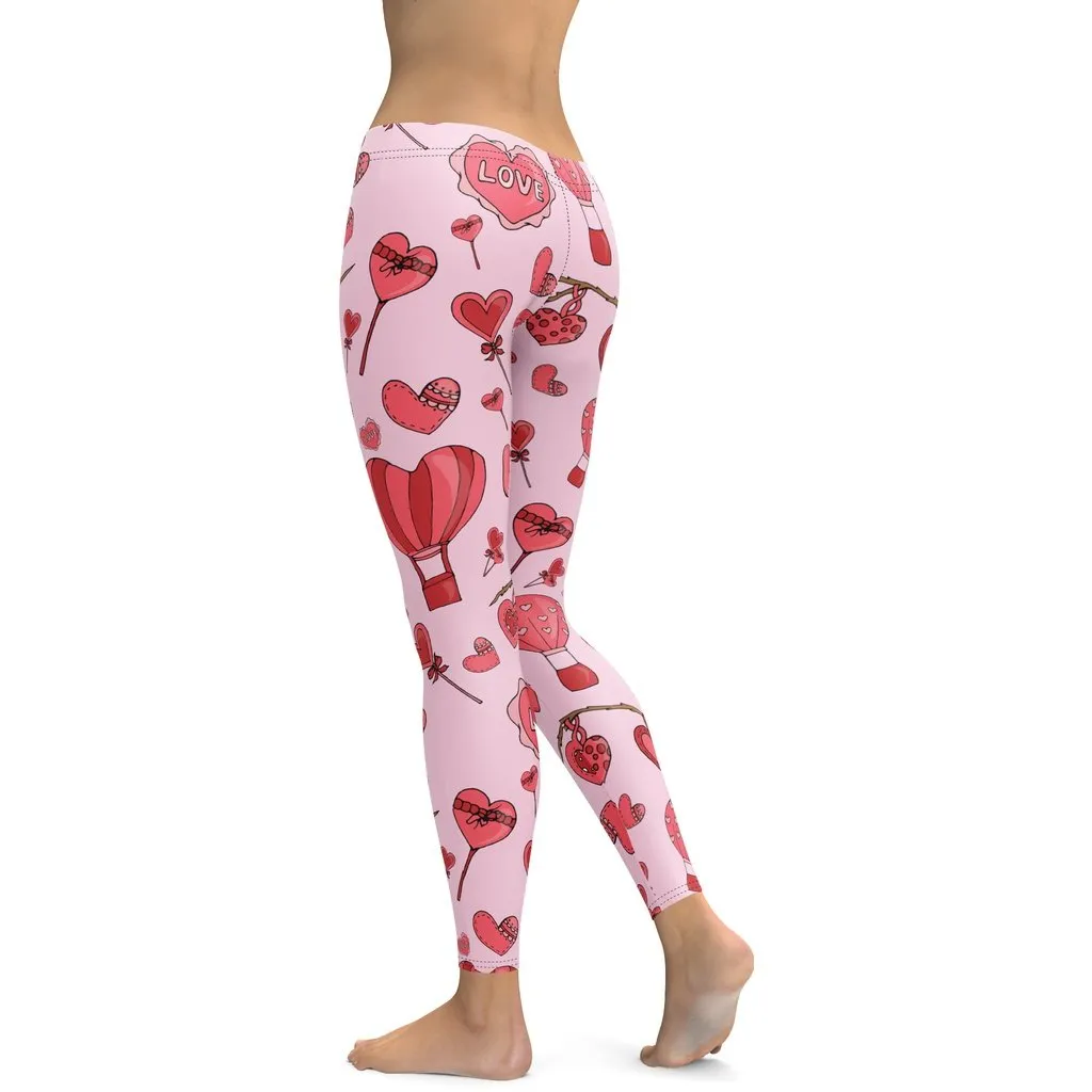 Pink Love Leggings