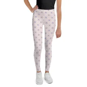 Pink Patterned Youth Leggings