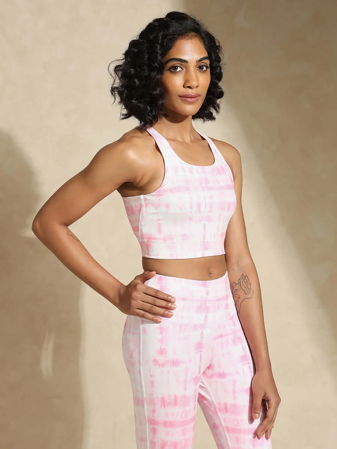 Pink Shibori High Impact Action Bra & Luxe Leggings