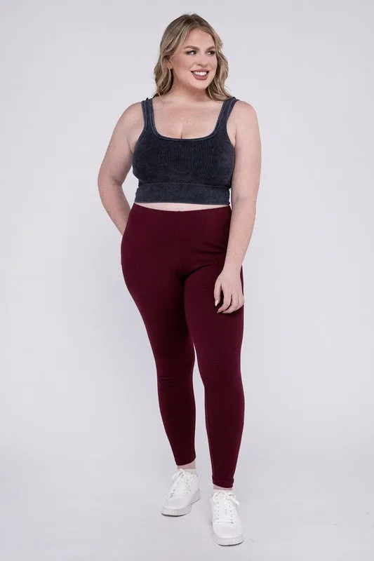 Plus Premium Cotton Full Length Leggings