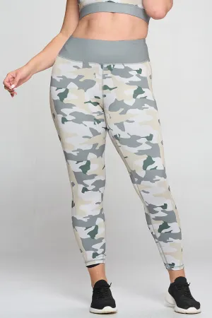 Plus Size High in Command Camouflage Active Leggings