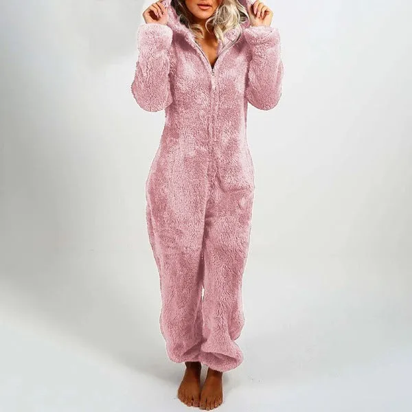 Plush Cozy Hot Pink Onsie