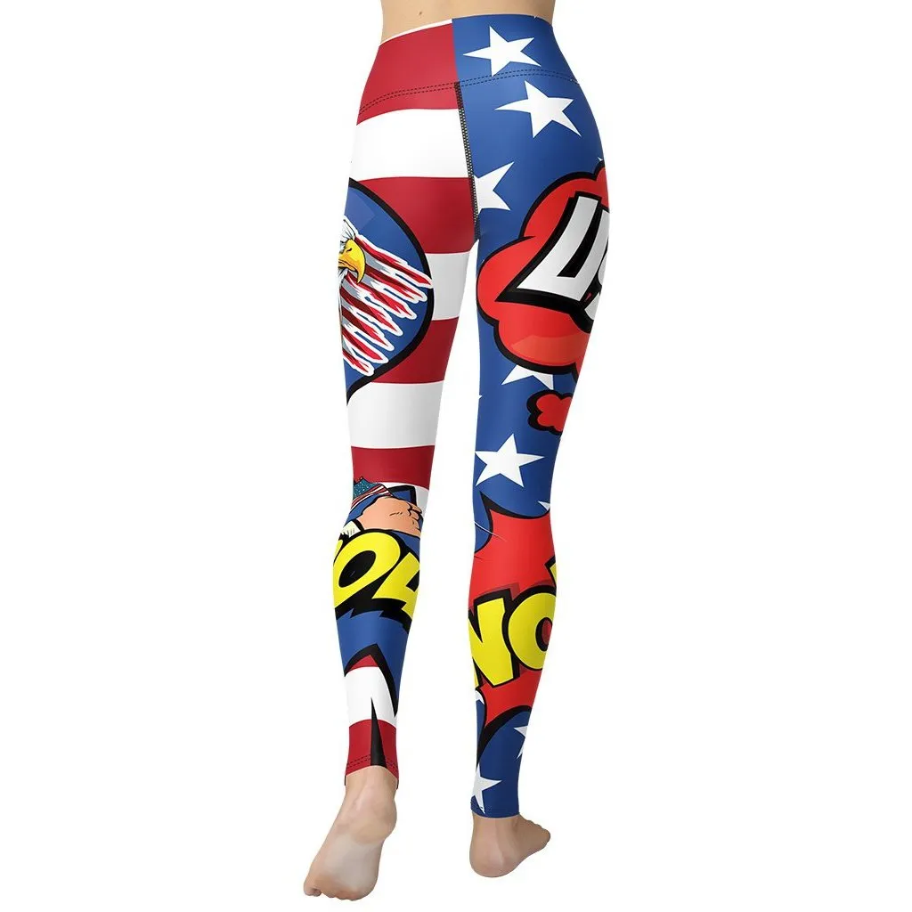 Proud American Pop Art Yoga Leggings