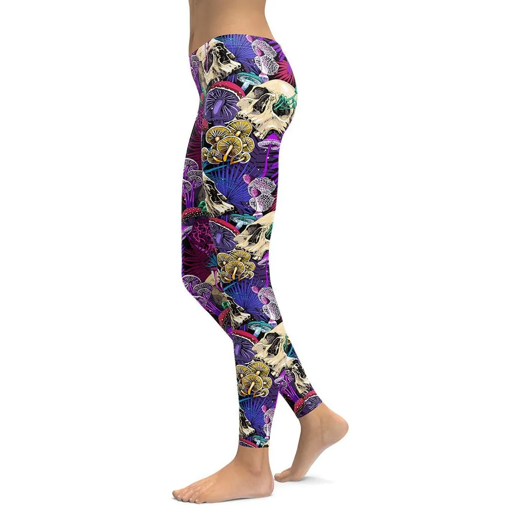 Psychedelic Skulls Leggings