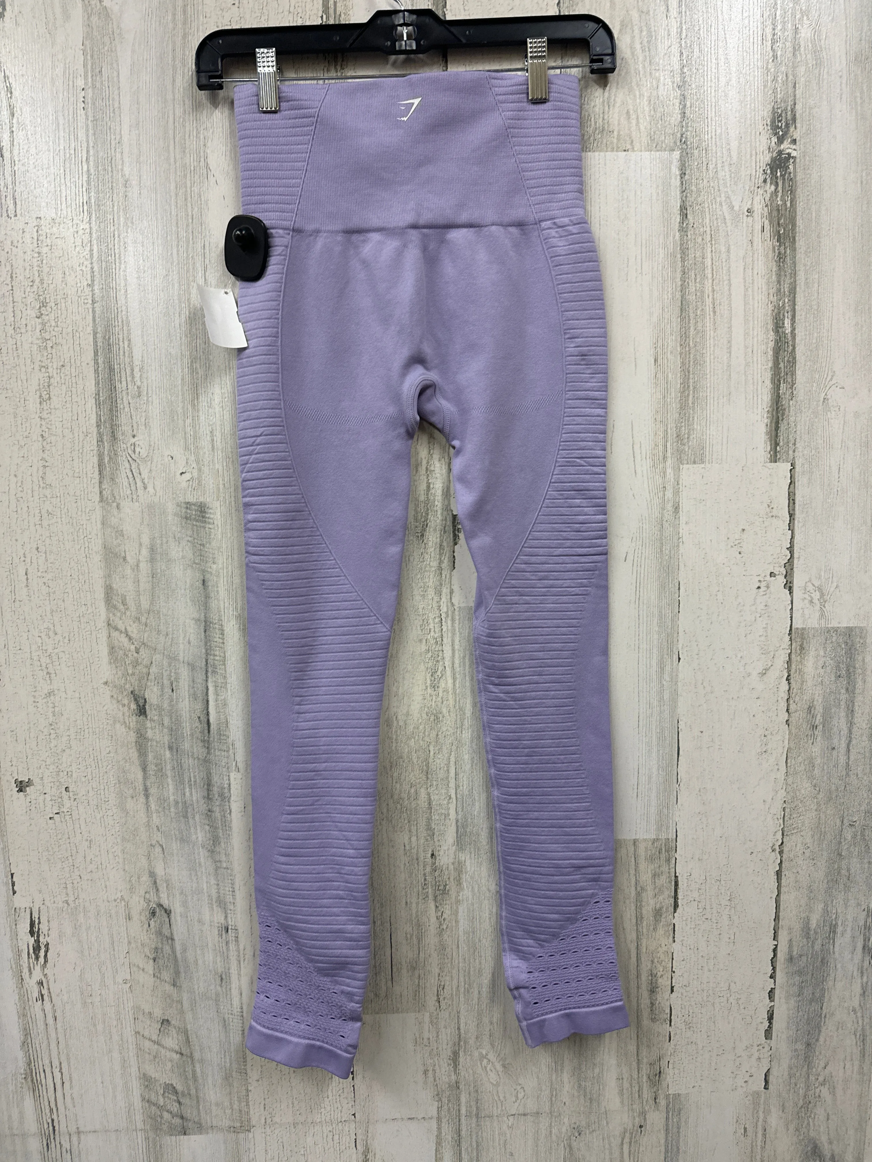 Purple Athletic Leggings Gym Shark, Size S