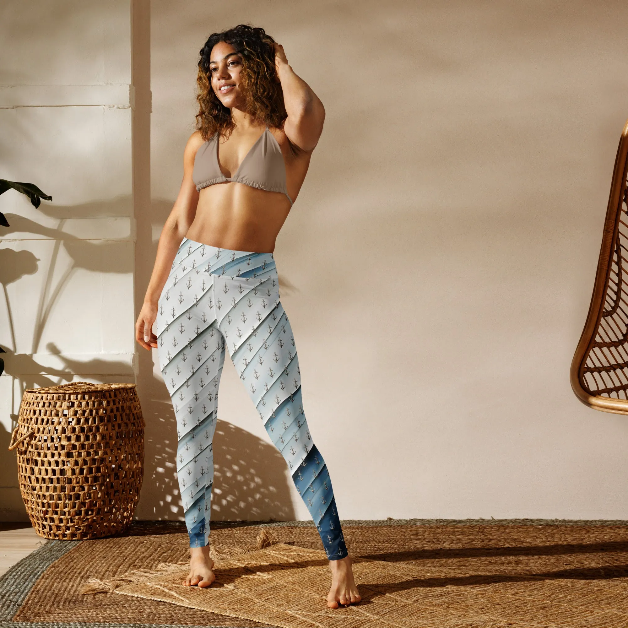 "Coastal Chic" Collection - Designer Yoga Leggings