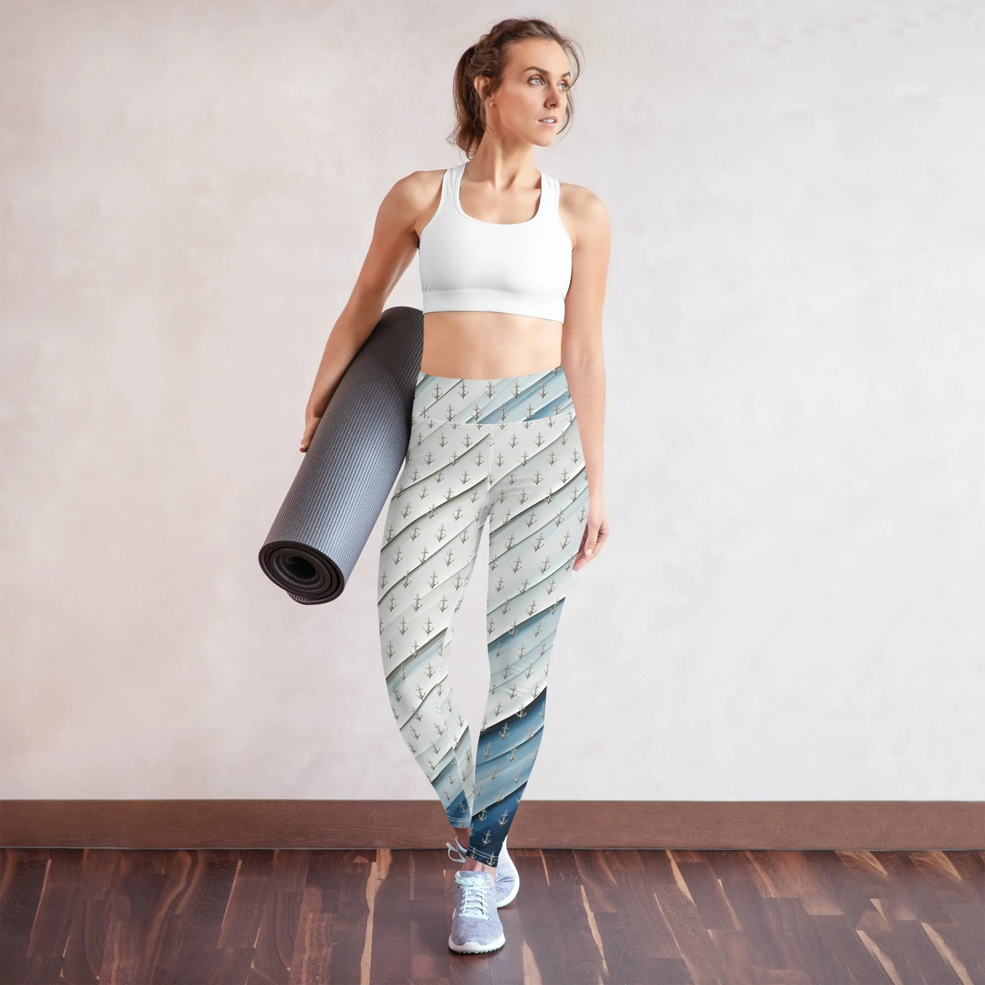 "Coastal Chic" Collection - Designer Yoga Leggings