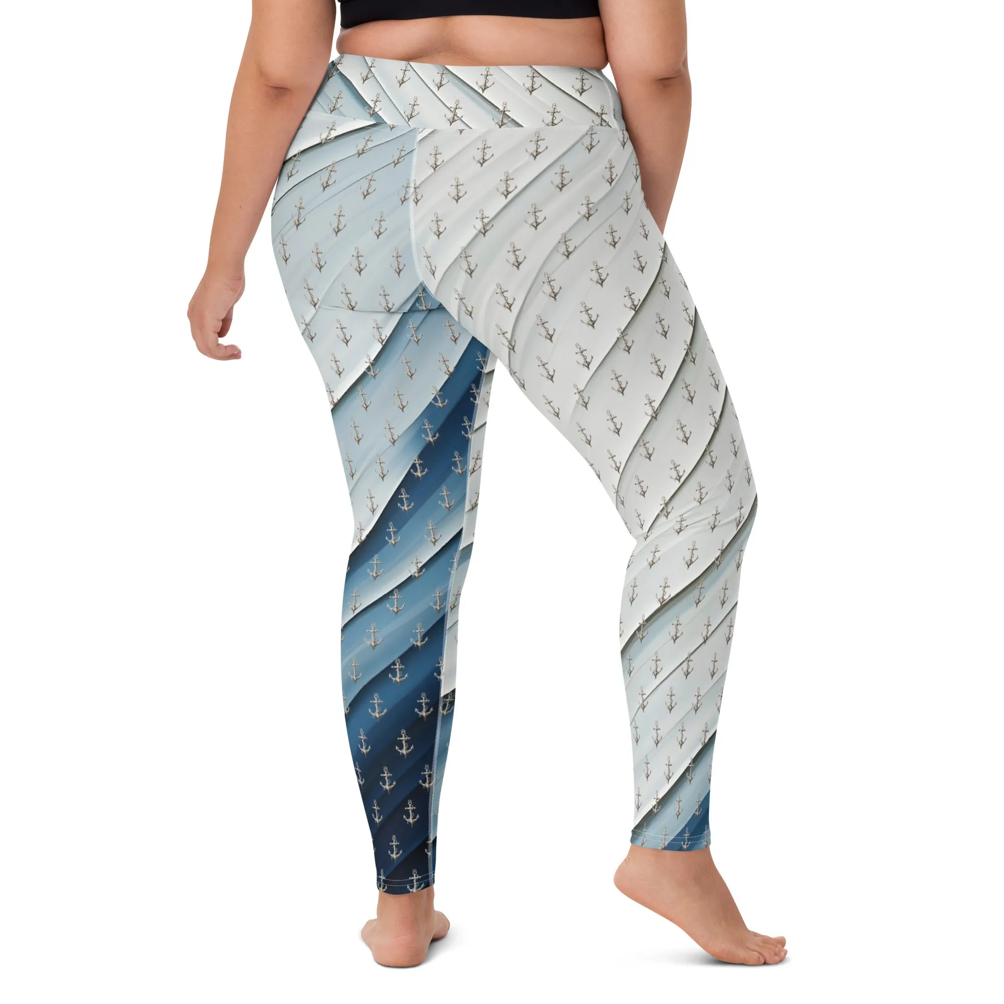 "Coastal Chic" Collection - Designer Yoga Leggings