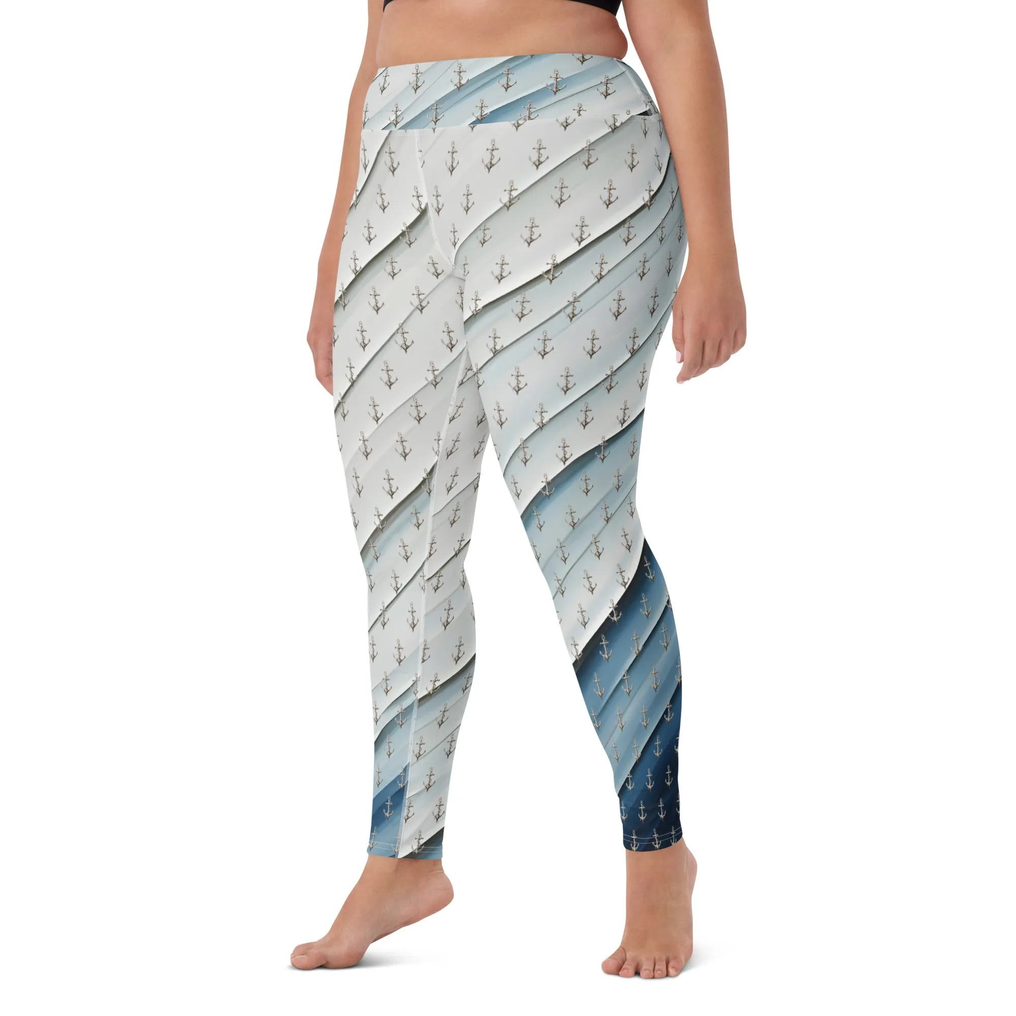 "Coastal Chic" Collection - Designer Yoga Leggings