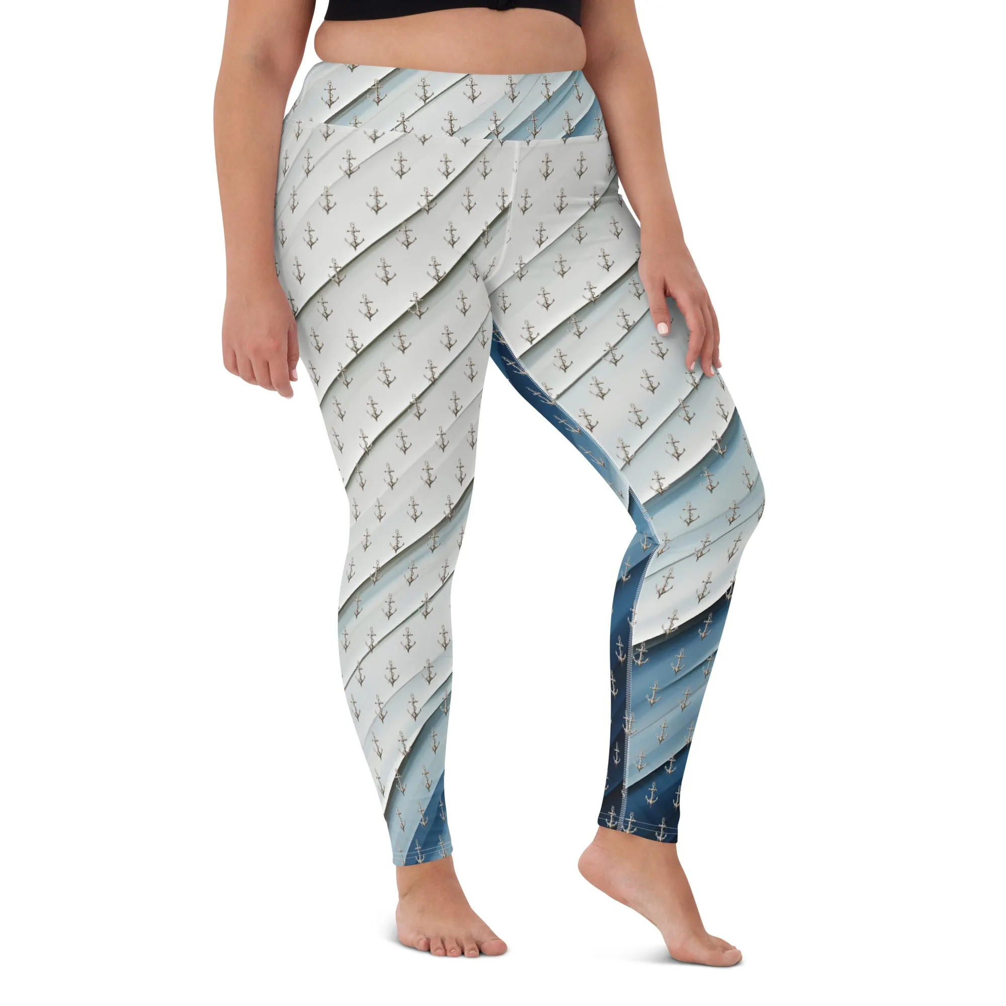 "Coastal Chic" Collection - Designer Yoga Leggings