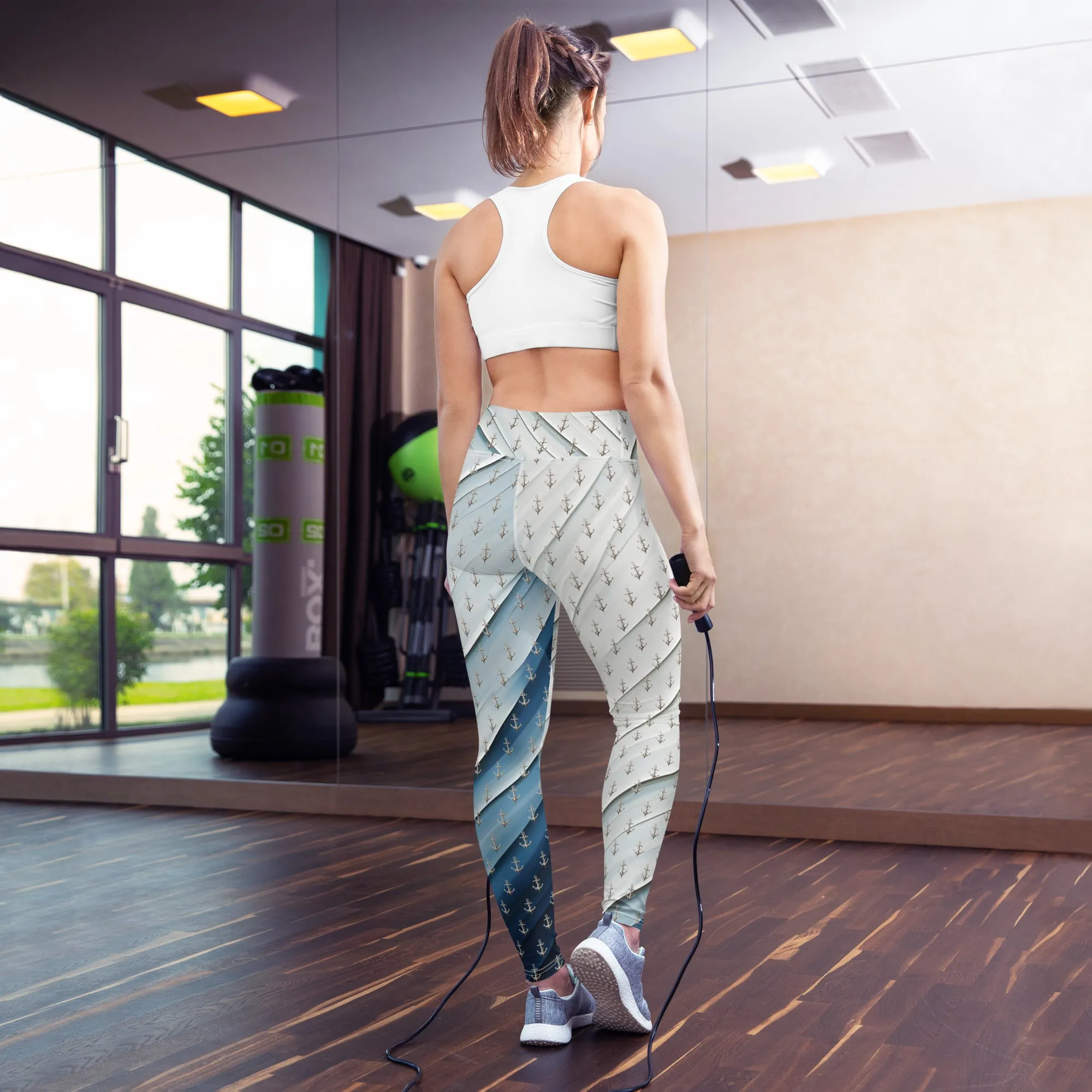 "Coastal Chic" Collection - Designer Yoga Leggings