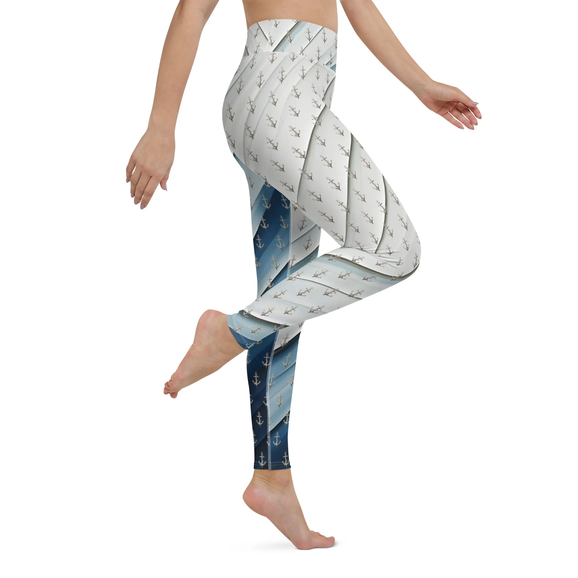 "Coastal Chic" Collection - Designer Yoga Leggings