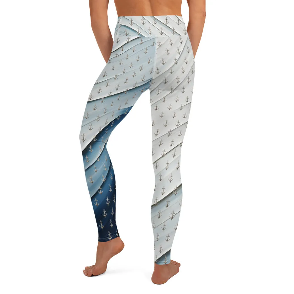 "Coastal Chic" Collection - Designer Yoga Leggings