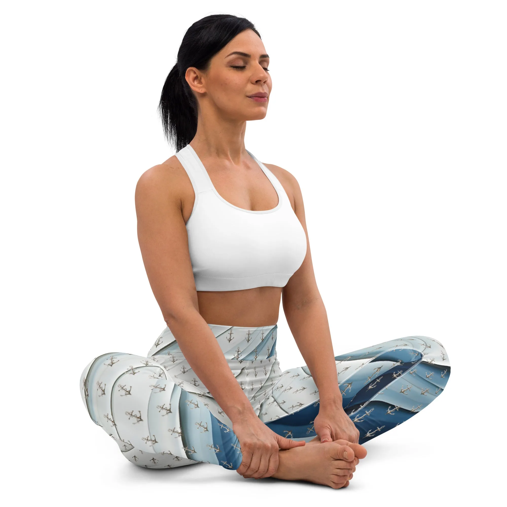 "Coastal Chic" Collection - Designer Yoga Leggings