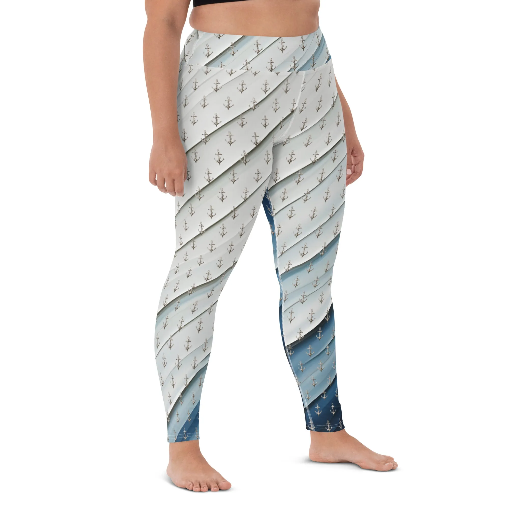 "Coastal Chic" Collection - Designer Yoga Leggings