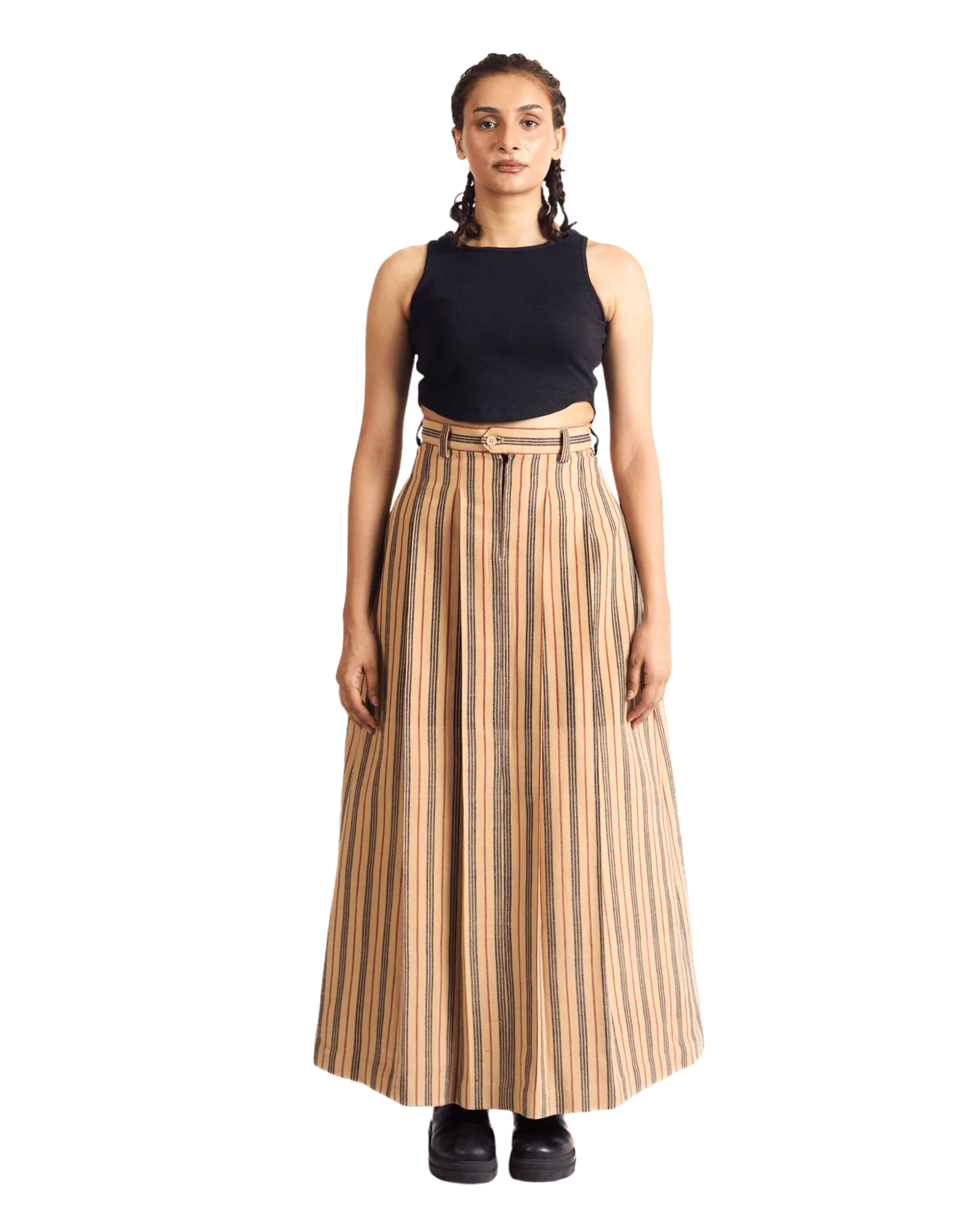 "SUNSET STRIPES" MAXI SKIRT