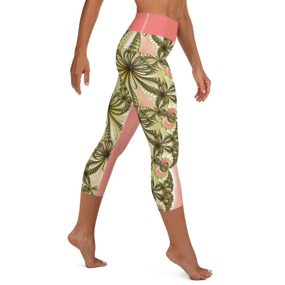 "Wild Lily" Collection - Yoga Capri Leggings