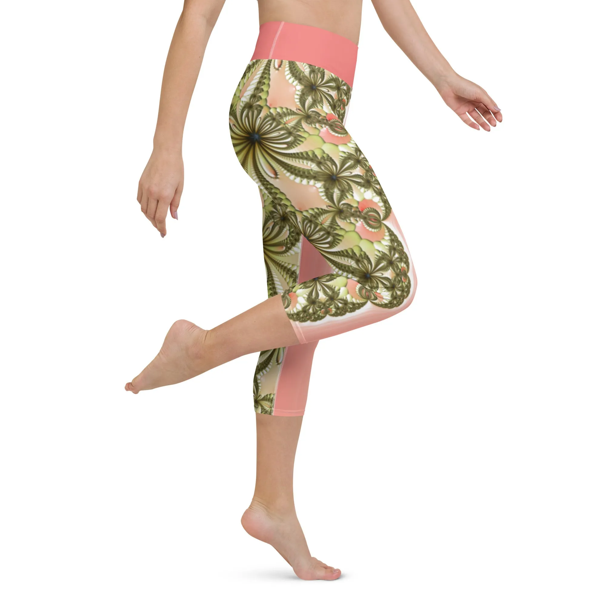 "Wild Lily" Collection - Yoga Capri Leggings