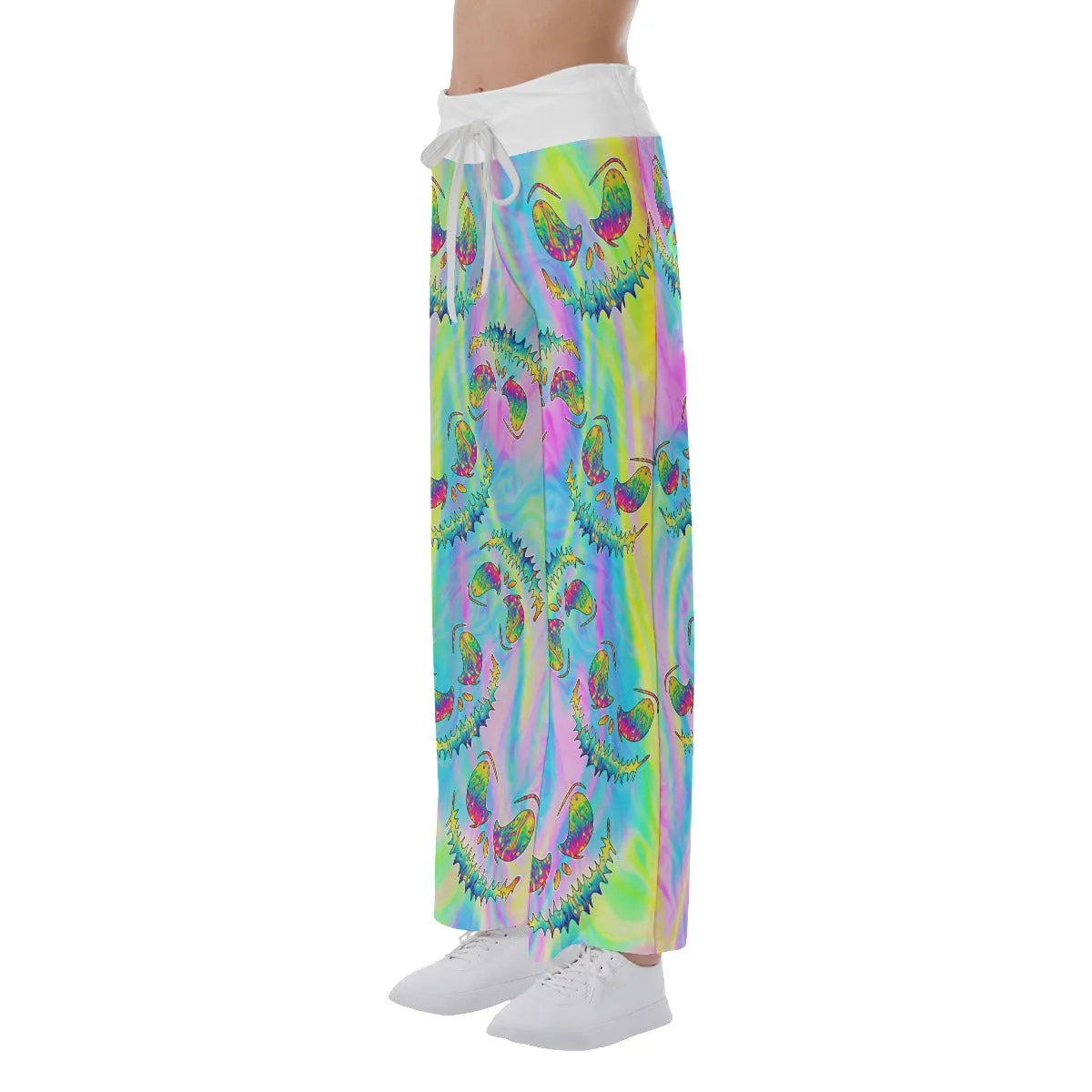 Rainbow Emo Nightmare Women's High-waisted Wide Leg Pants