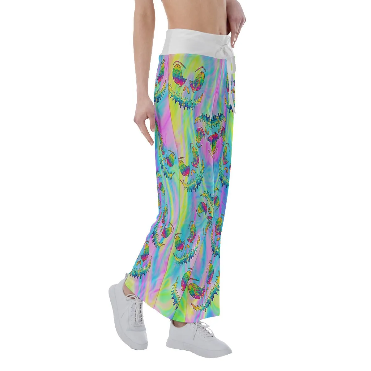 Rainbow Emo Nightmare Women's High-waisted Wide Leg Pants