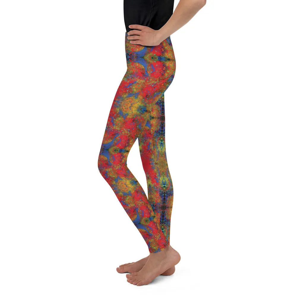 Rainbow Galaxy Youth Leggings,Girls and Boys Matching Family Outfits