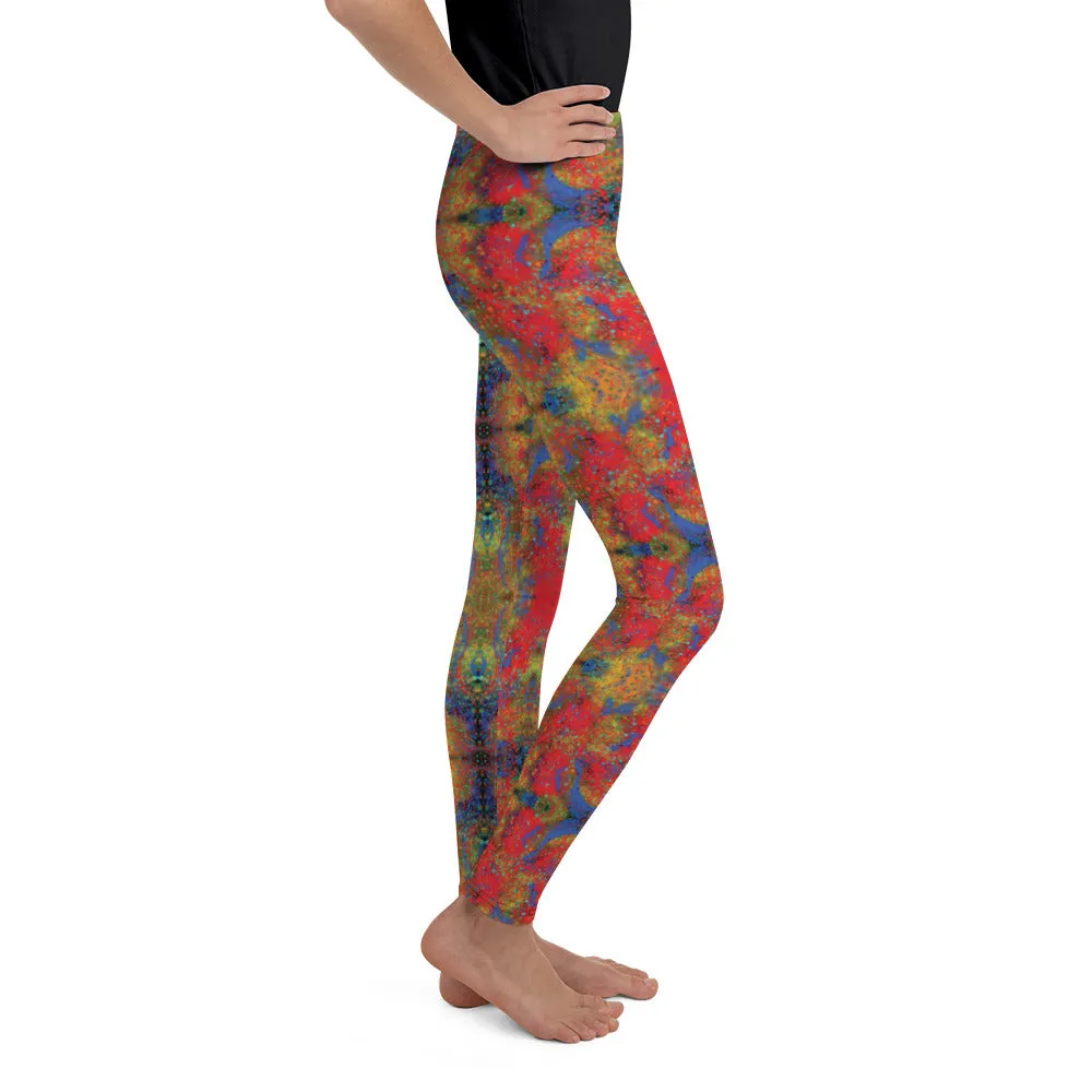 Rainbow Galaxy Youth Leggings,Girls and Boys Matching Family Outfits