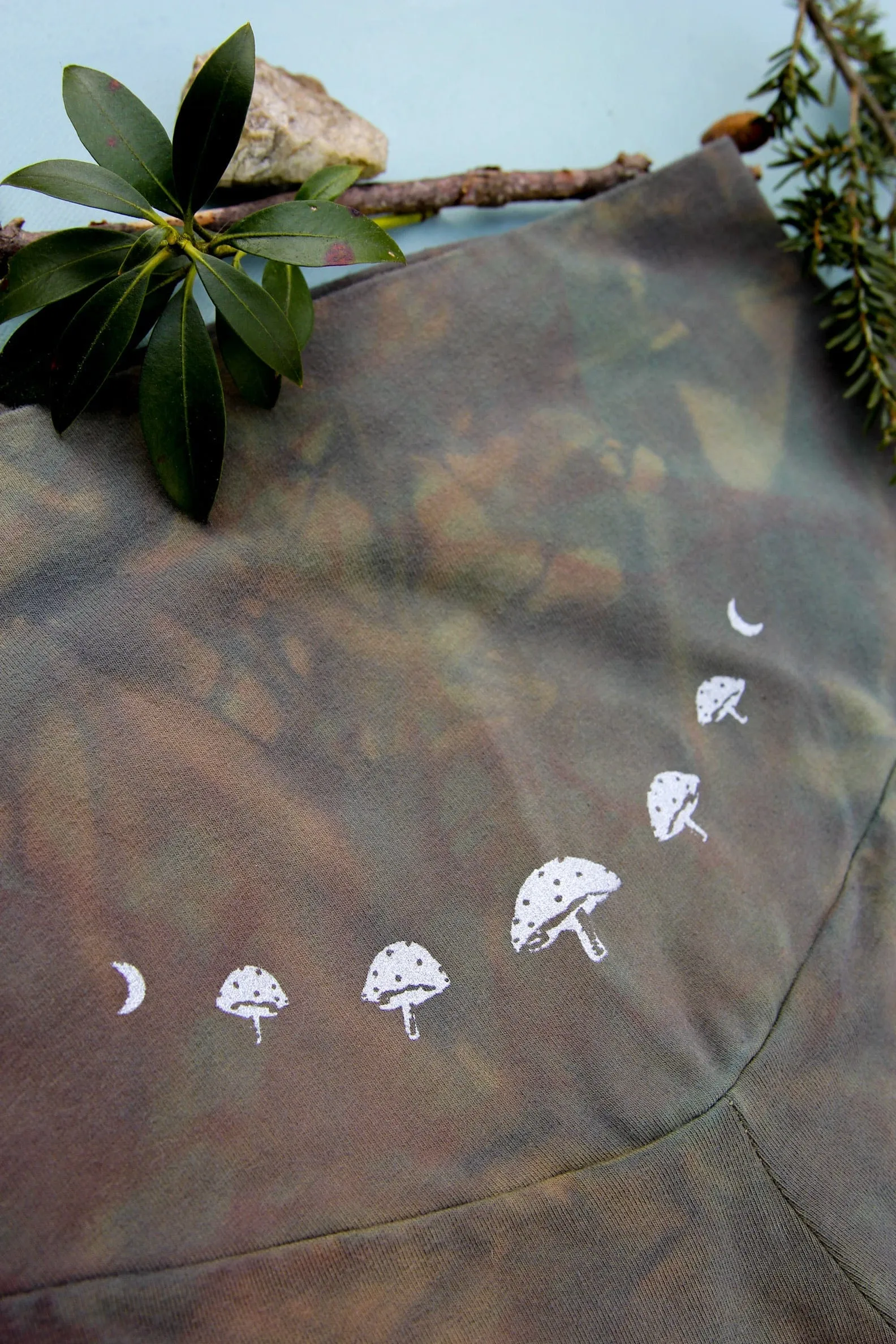 Rainbow Shroom Moon Organic Cotton Bells